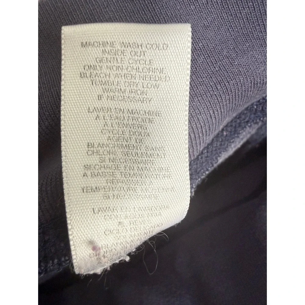 Michael Kors Y2K Womens Velour Track Pants Navy Blue Straight Leg Lounge Large